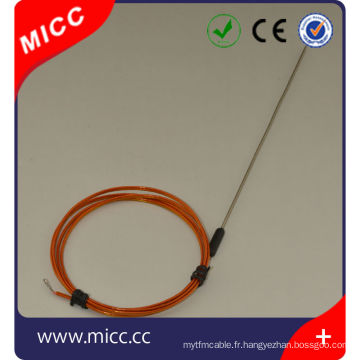 redressé 0.5mm 1mm dia MITC sondes superfine thermocouple